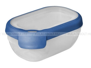 CURVER GRAND CHEF ételtároló doboz, 15 x 10 cm, 0,5L, műanyag, áttetsző, hermetikusan záródó sötétkék tetővel