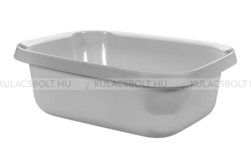 CURVER ESSENTIALS szögletes tál, lavór, 9L, peremes kivitel, műanyag, szürke színű